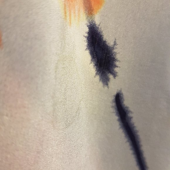 BCBGMAXAZRIA Multicolor Watercolor Print Drape Silk Mini Skirt S 4 2 0 15 in. - Picture 12 of 16